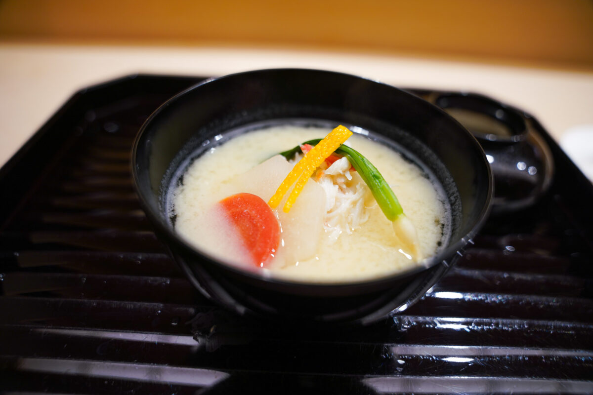 Miso Soup with Snow Crab at Izakaya Hachinana Miso Soup with Snow Crab at Izakaya Hachinana