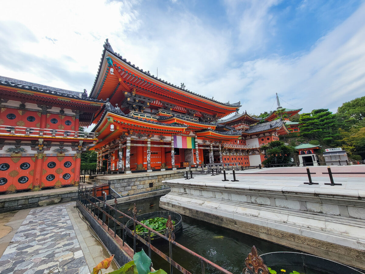 Temple found along bike route from Imabari to Onomichi in Japan. Temple in Japan