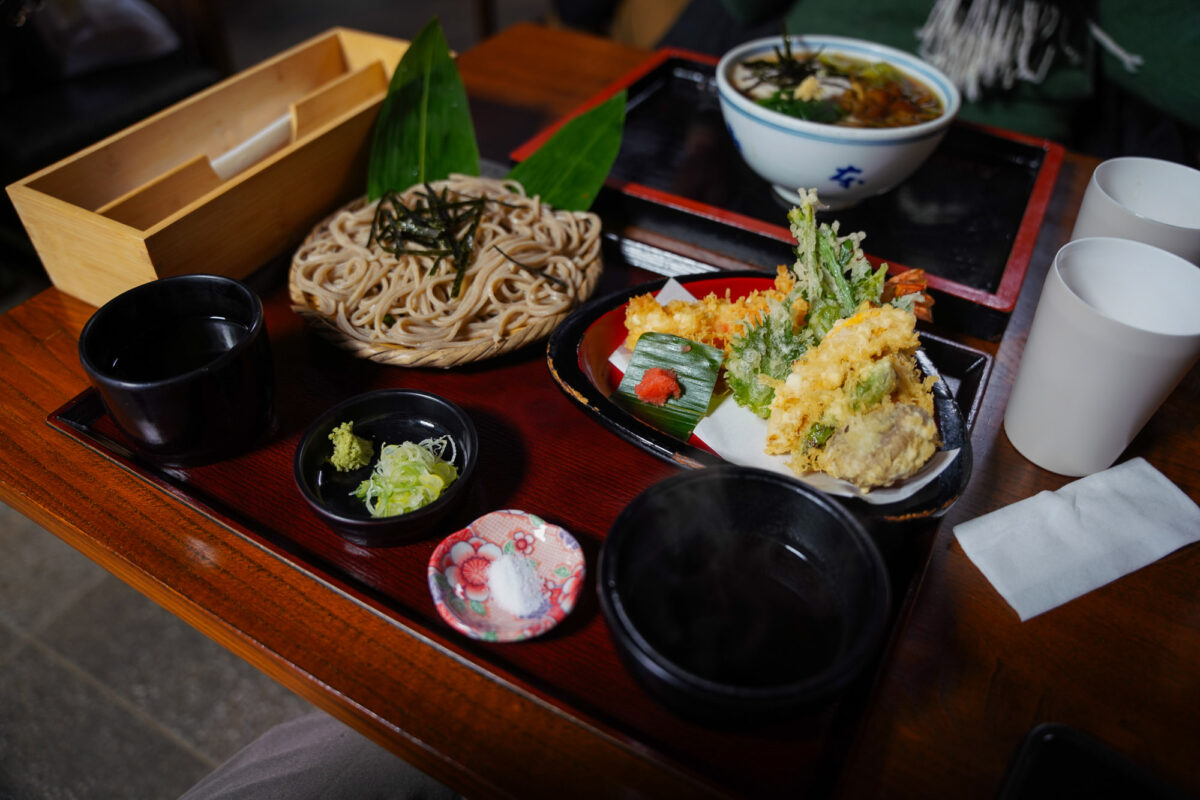 Soba and Tempura at Ebisu Soba in Takayama Soba and Tempura at Ebisu Soba in Takayama